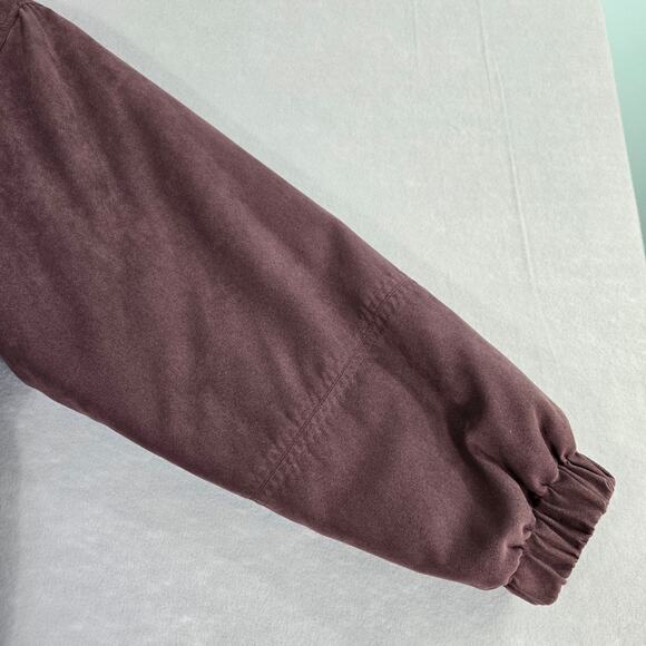 Worthington Dupont Thermolite Plus Faux Fur Trim Hood Zip Parka Jacket Purple - Picture 10 of 16